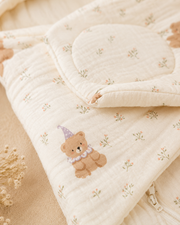Muslin Sleeping Bag - Happy Bear